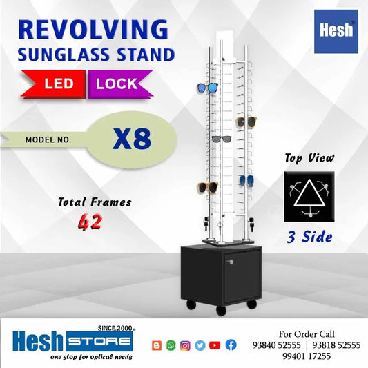LED Revolving Floor Stand - X8 - Heshstore.in