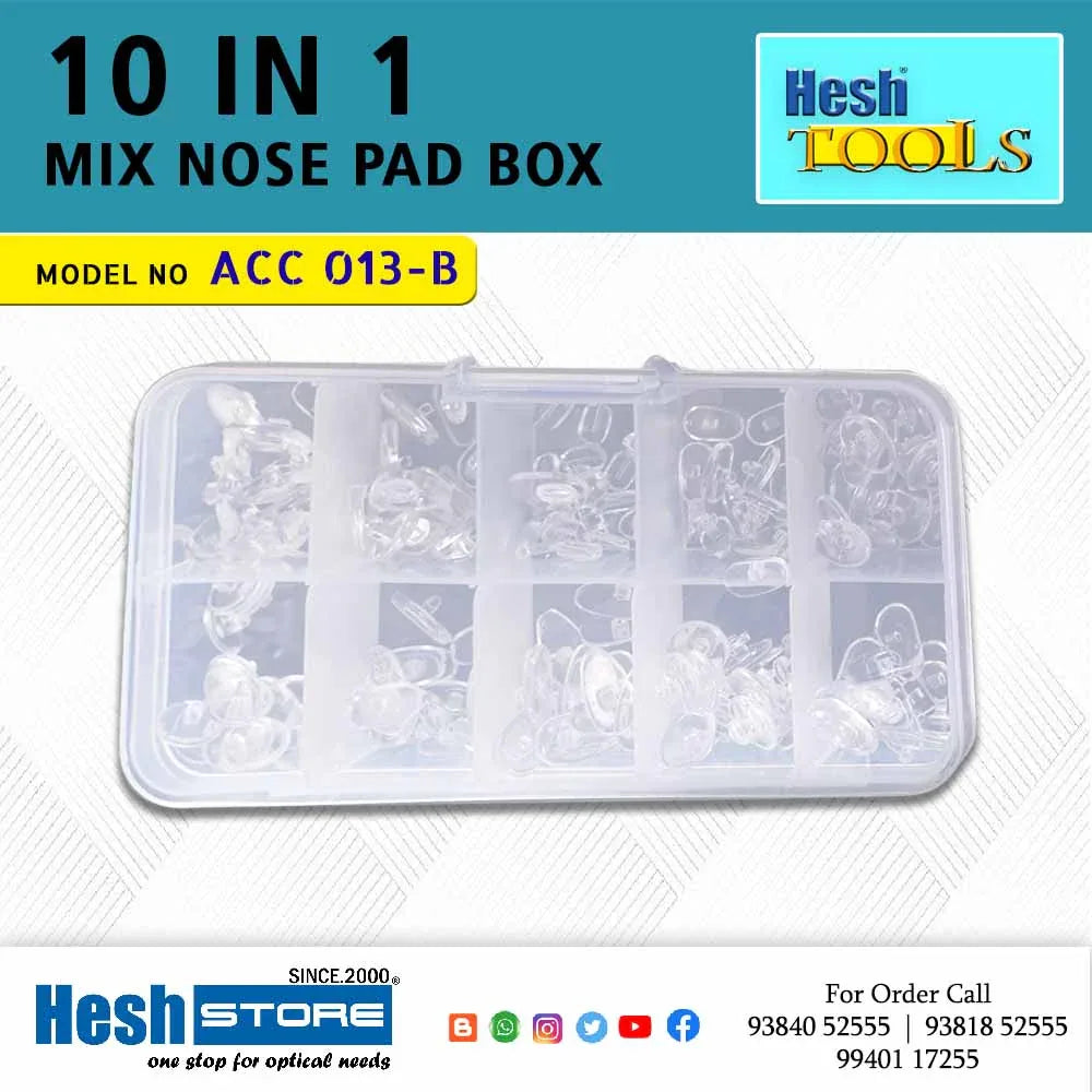 10 in 1 - Mix Nose Pad Box - ACC 013 B - Heshstore.in