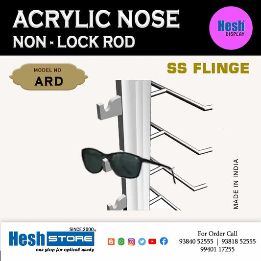 Non Lock Acrylic Nose Aluminium Rod - ARD - Heshstore.in