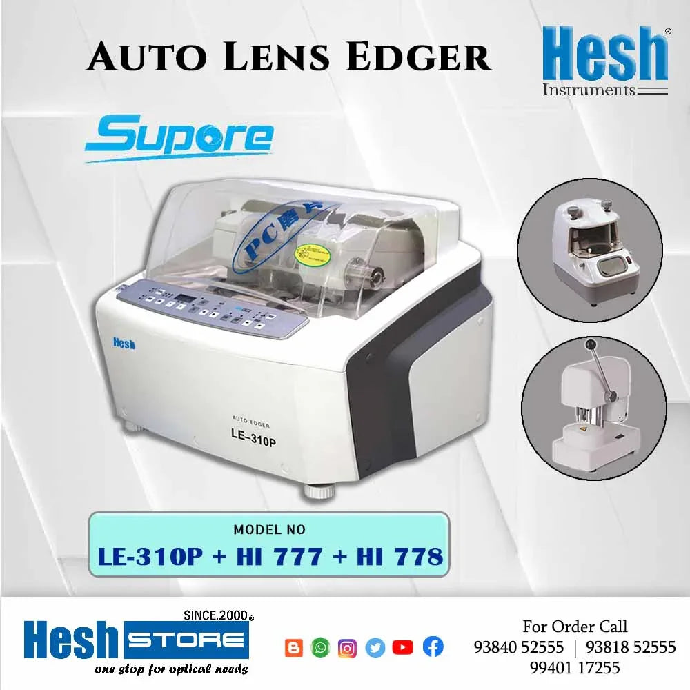 Supore Auto Lens Edger Set - LE 310P + HI 777 + HI 778 - Heshstore.in