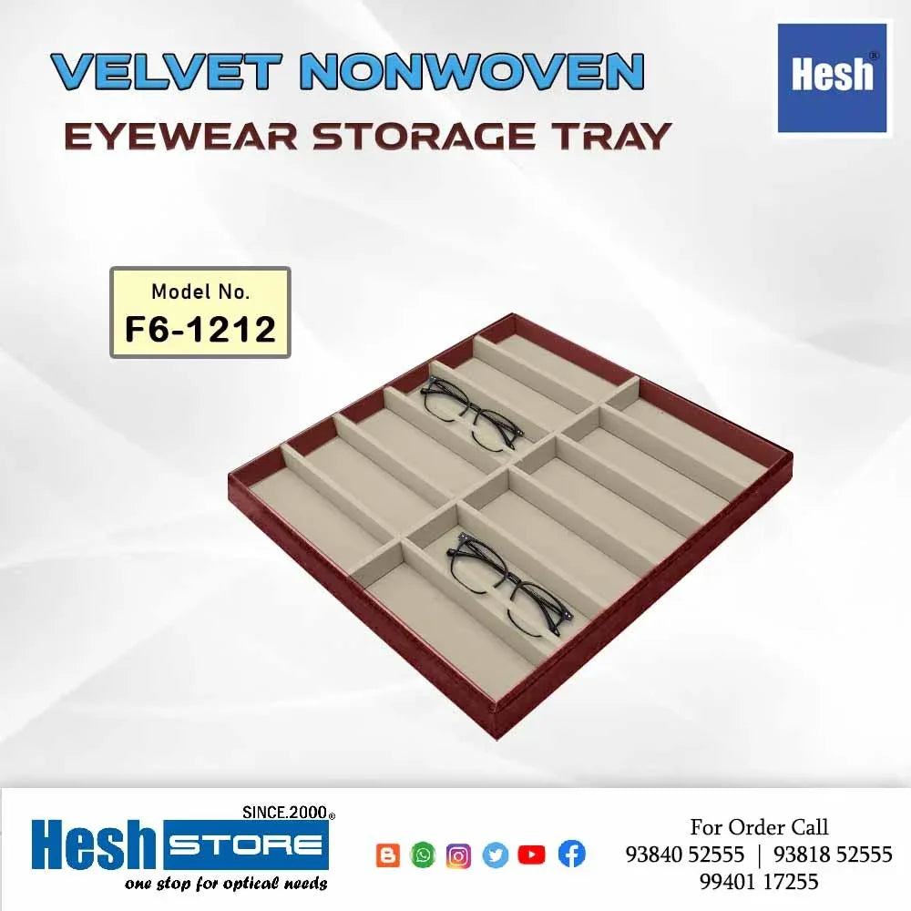 Velvet Fabric Counter Tray DOUBLES - F6 - Heshstore.in