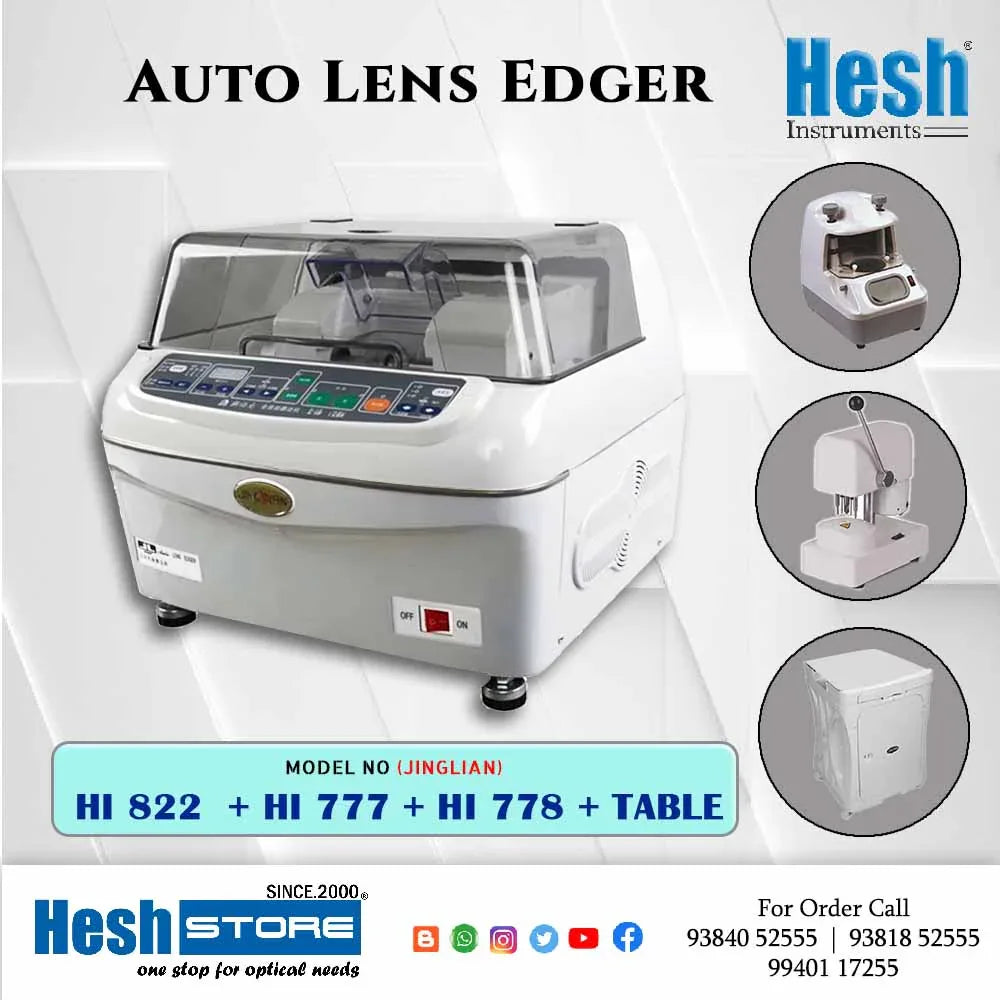 Jinglian Auto Lens Edger Set - Hi 822 + Hi 777 + Hi 778 + Table - Heshstore.in