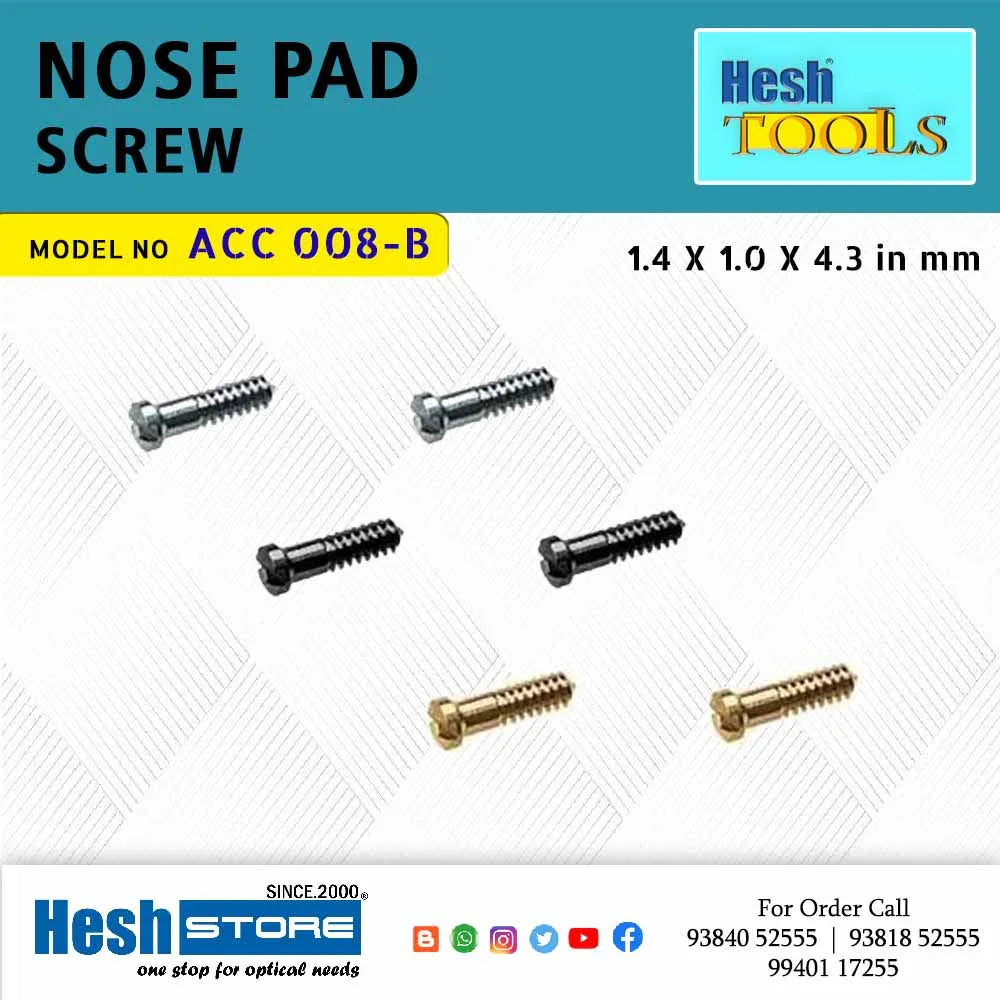 Nose Pad Screws - ACC 008 B - Heshstore.in