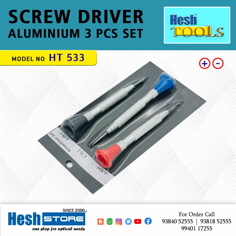 Screw Driver - Aluminium 3pcs Set - HT 533