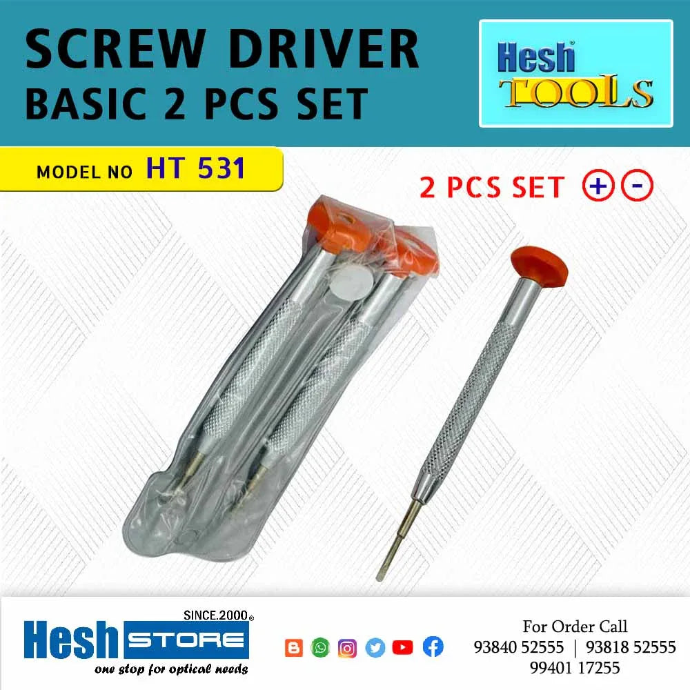 Screw Driver - Basic 2pcs Set - HT 531 - Heshstore.in