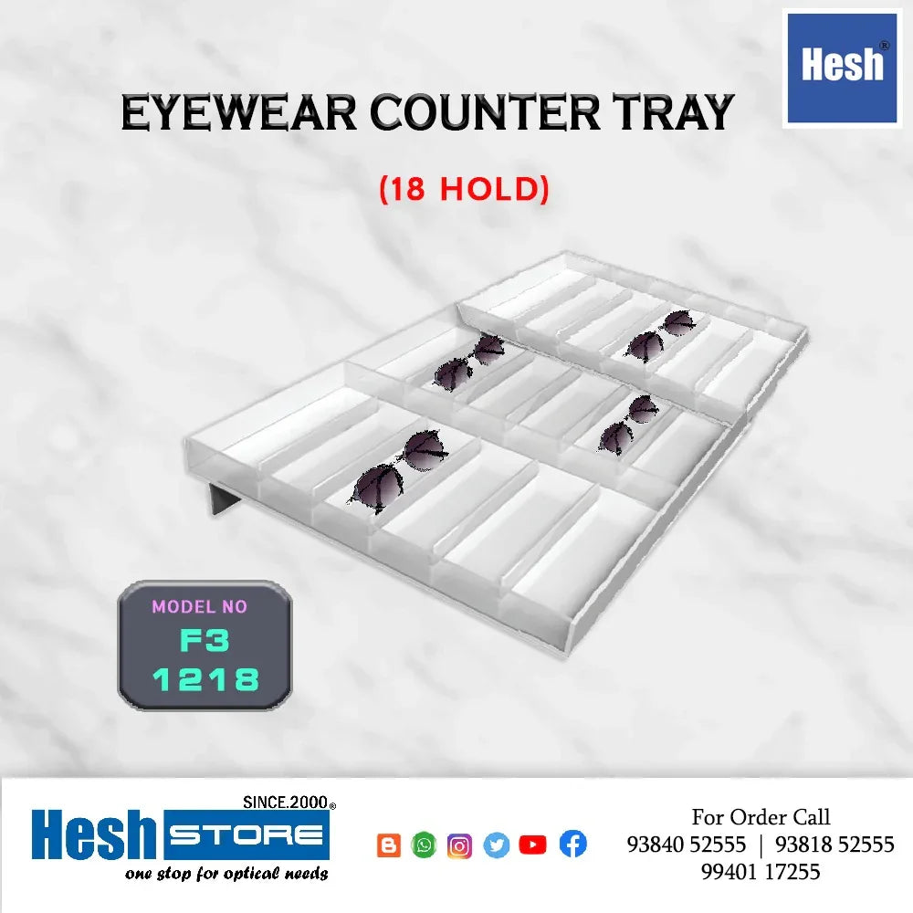 Acrylic Counter Tray TRIPELS - F3 - Heshstore.in