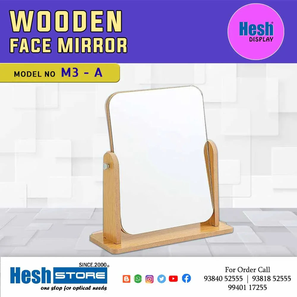 Face Mirror WOODEN - Heshstore.in