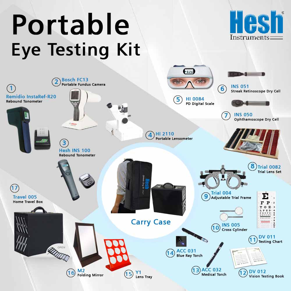 Portable Eye Testing Home Trial Carry Kit