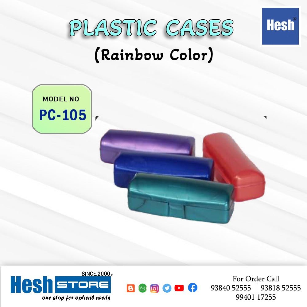 Multicolor Clear Plastic Spectacle Case - PC 105