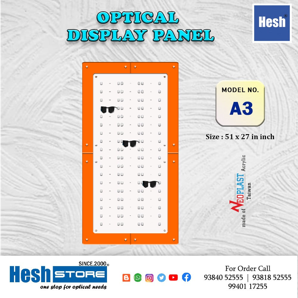 Optical Acrylic Wall Display - A3