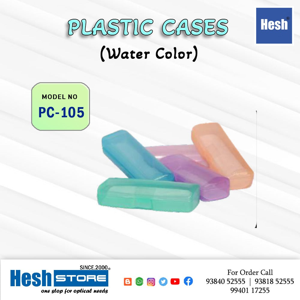 Multicolor Clear Plastic Spectacle Case - PC 105