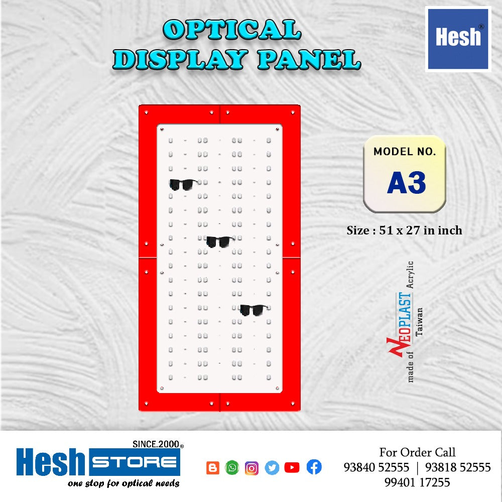Optical Acrylic Wall Display - A3