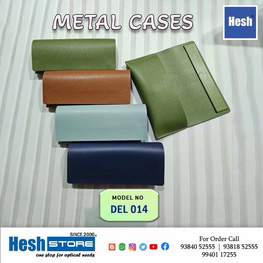 Premium Leather Finish Metal Optical Eyewear Case
