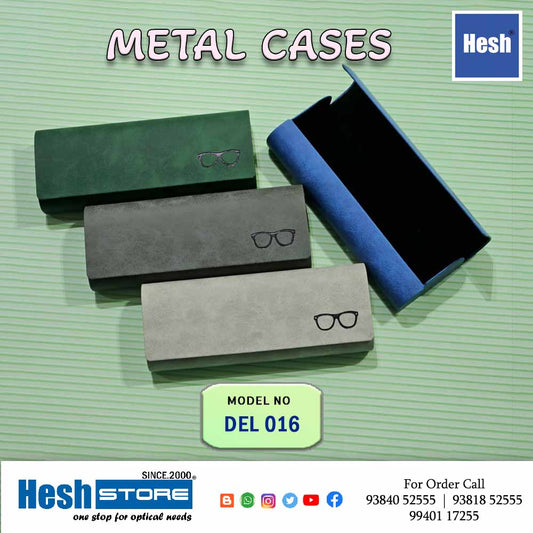Premium Velvet Finish Metal Optical Eyewear Case