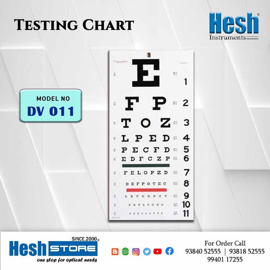 Acrylic Vistion Testing Chart - DV 011