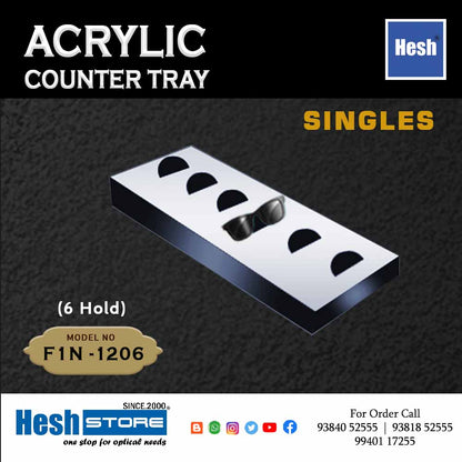 Acrylic Counter Tray SINGLES - F1