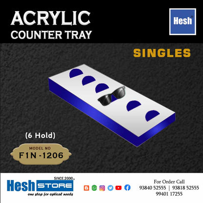 Acrylic Counter Tray SINGLES - F1