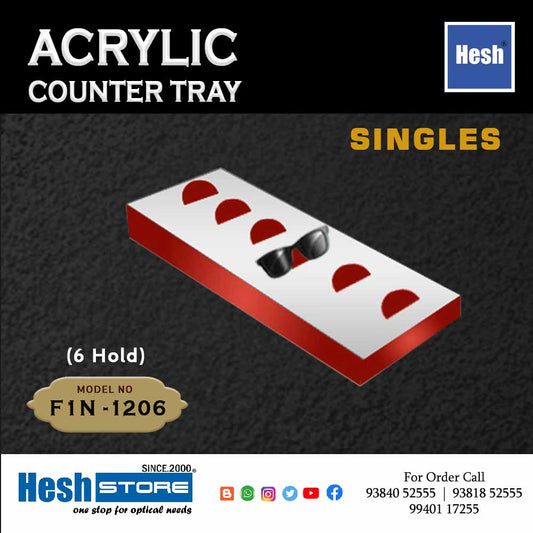 Acrylic Counter Tray SINGLES - F1