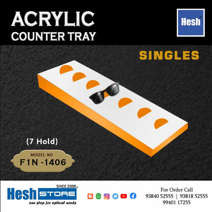 Acrylic Counter Tray SINGLES - F1