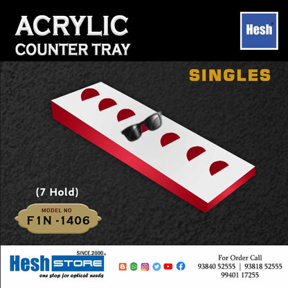 Acrylic Counter Tray SINGLES - F1