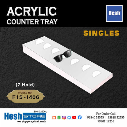 Acrylic Counter Tray SINGLES - F1