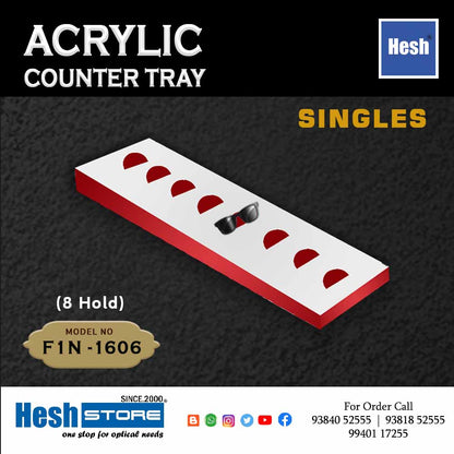 Acrylic Counter Tray SINGLES - F1