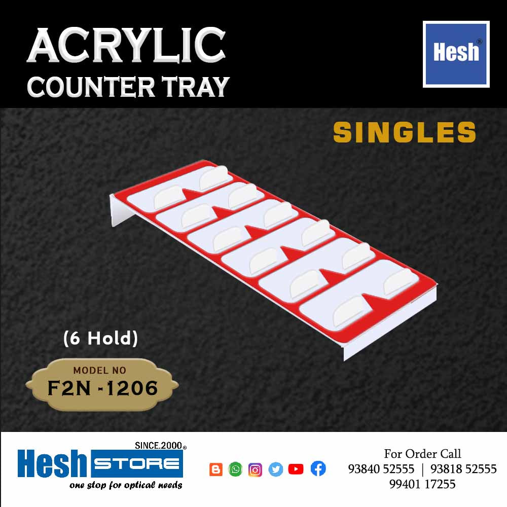 Acrylic Counter Tray SINGLES - F2