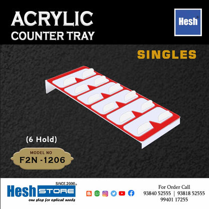 Acrylic Counter Tray SINGLES - F2