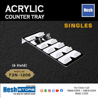 Acrylic Counter Tray SINGLES - F2