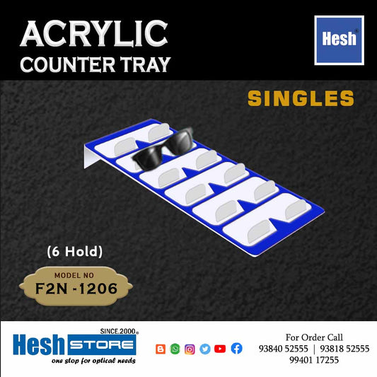 Acrylic Counter Tray SINGLES - F2