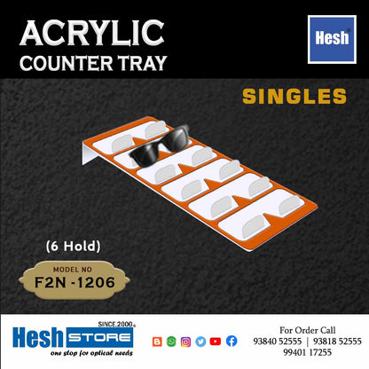 Acrylic Counter Tray SINGLES - F2