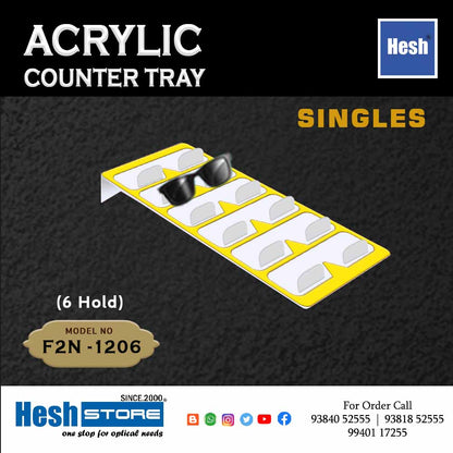 Acrylic Counter Tray SINGLES - F2