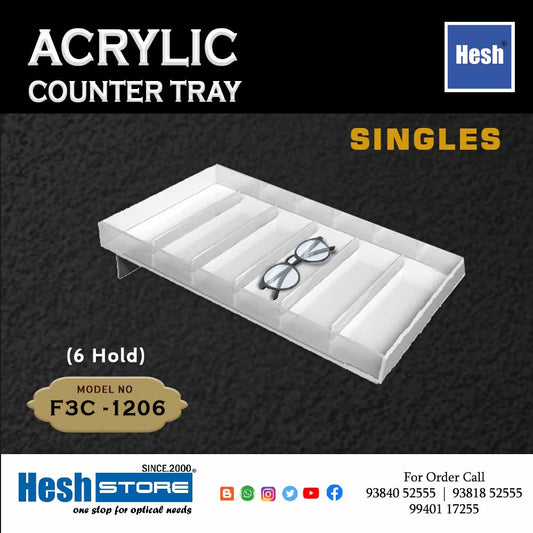 Acrylic Counter Tray SINGLES - F3