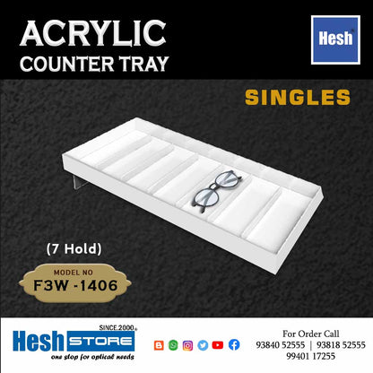 Acrylic Counter Tray SINGLES - F3