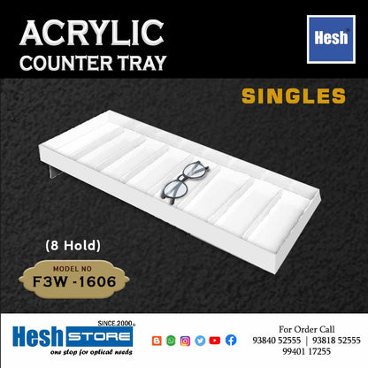 Acrylic Counter Tray SINGLES - F3