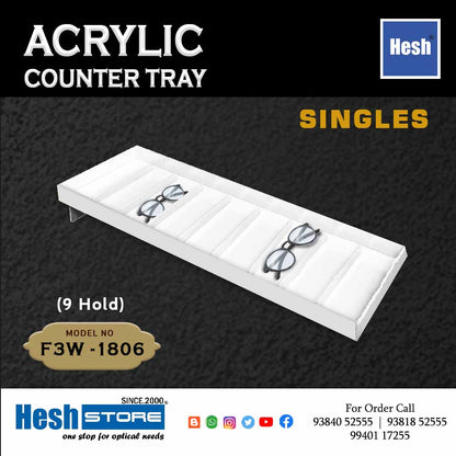 Acrylic Counter Tray SINGLES - F3