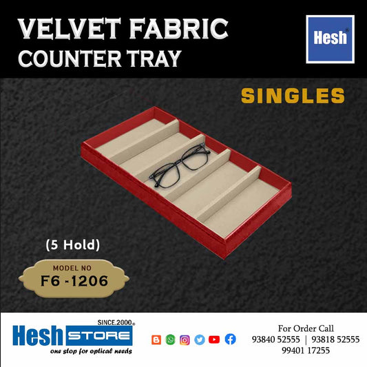Velvet Fabric Counter Tray SINGLES - F6