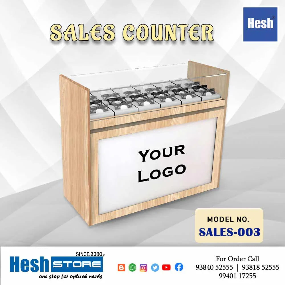 Sales Counter - Door Storage & 2 Drawer - Sales 003 - Heshstore.in