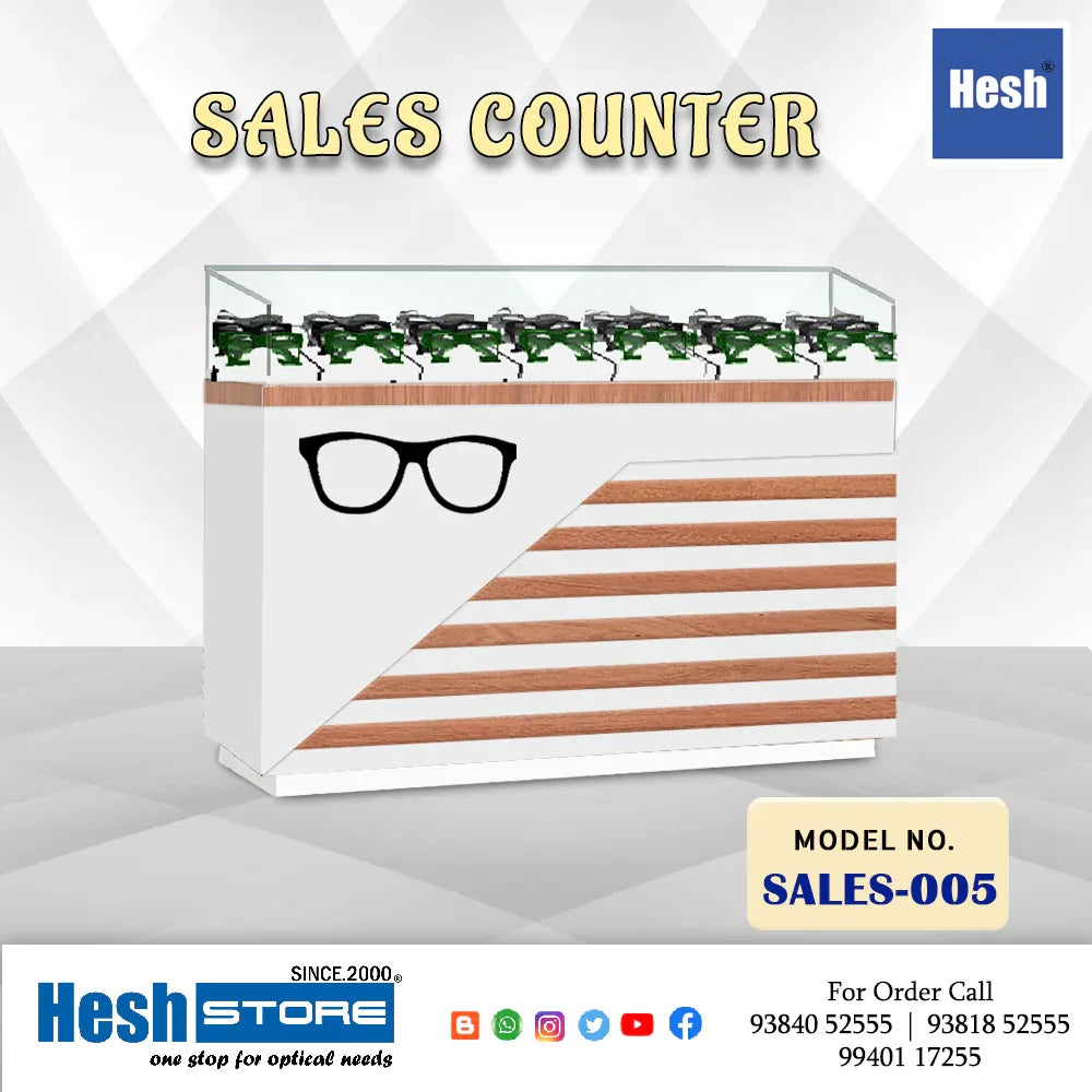 Sales Counter - Door Storage & 2 Drawer - Sales 005 - Heshstore.in