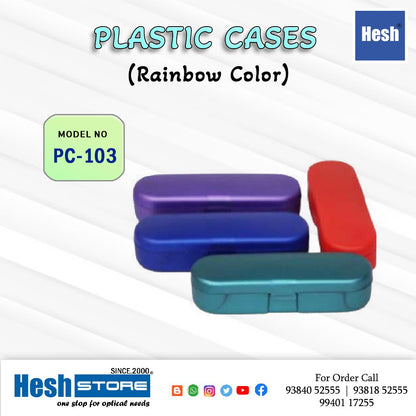Spectacle Eyewear Plastic Case Box RAINBOW COLOR