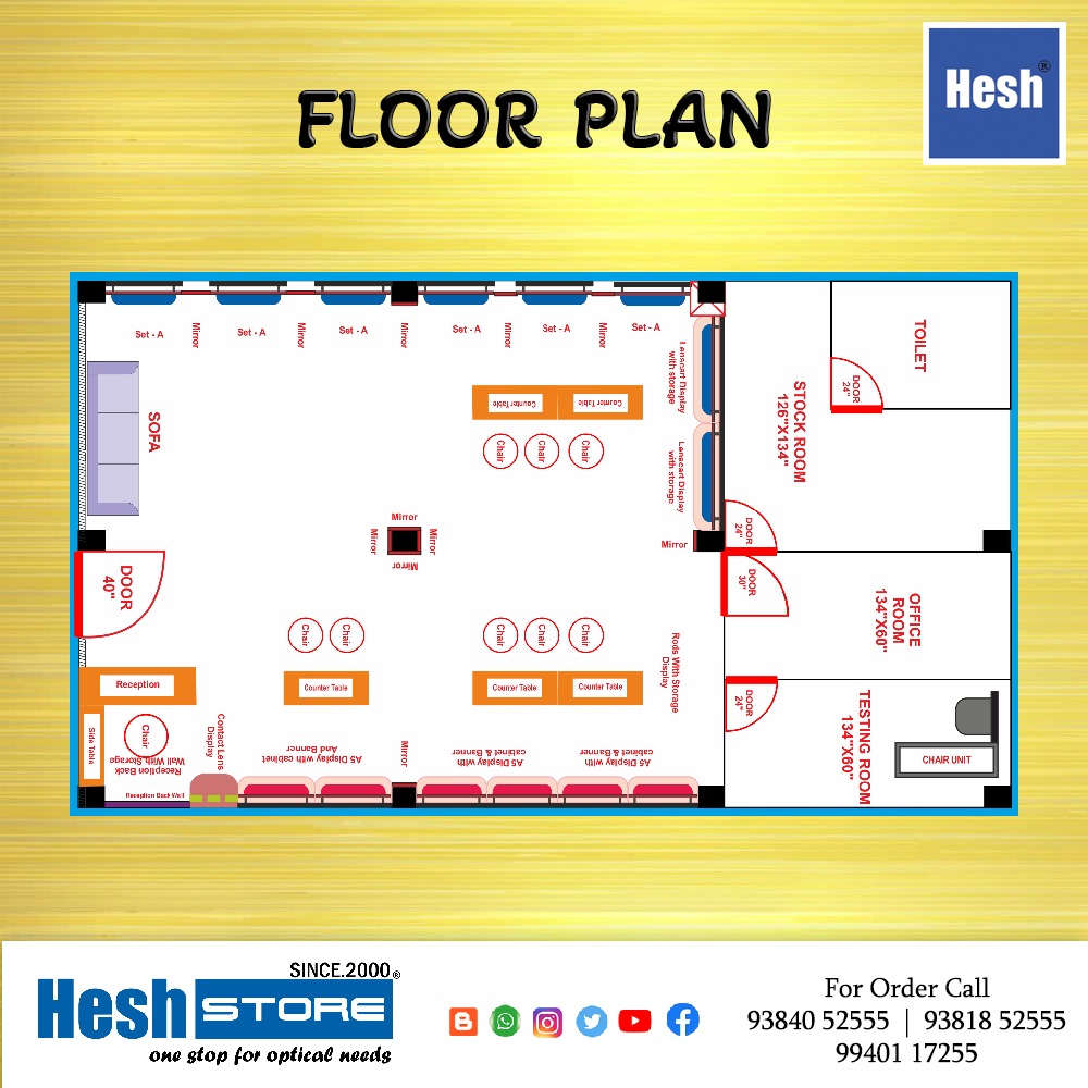 Optical Showroom Designing Packages