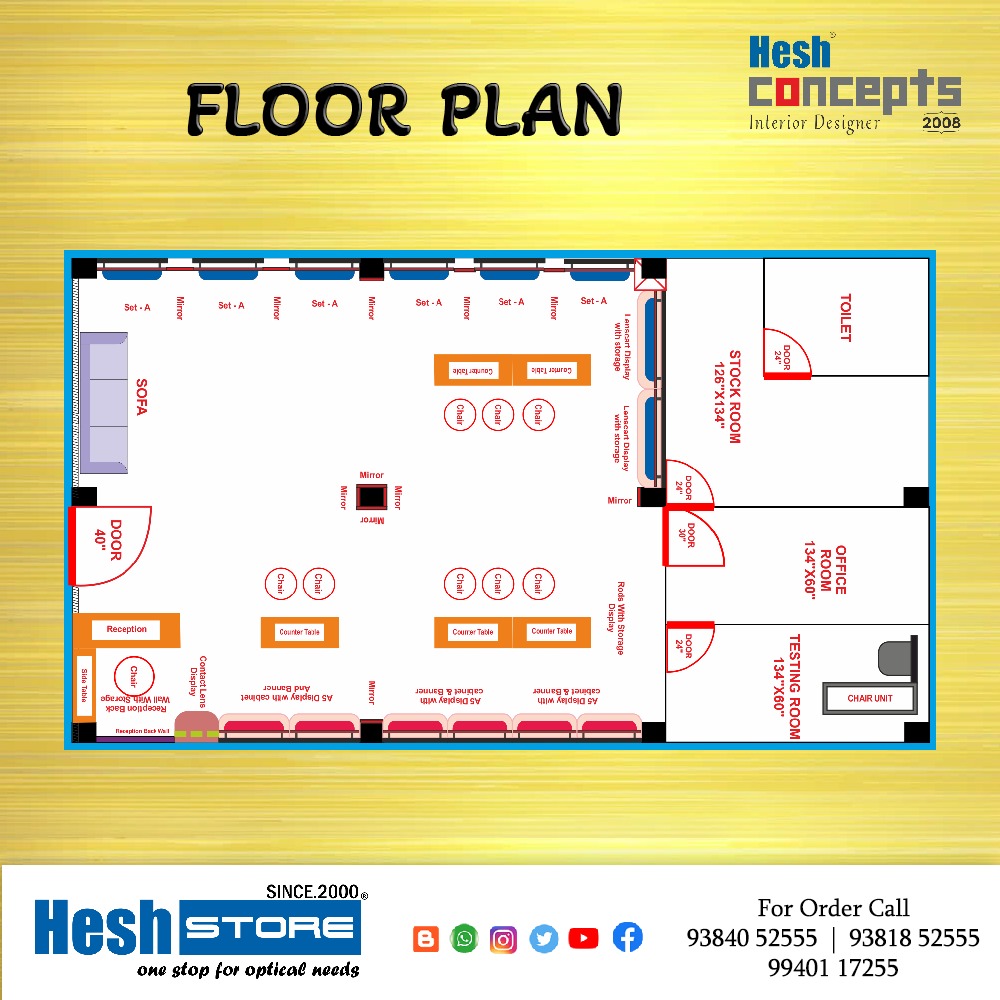 Optical Showroom Designing Packages