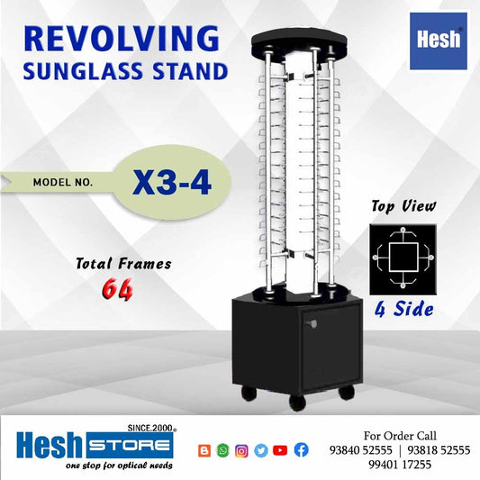 Revolving Floor Stand  - X3 - 4 Rod