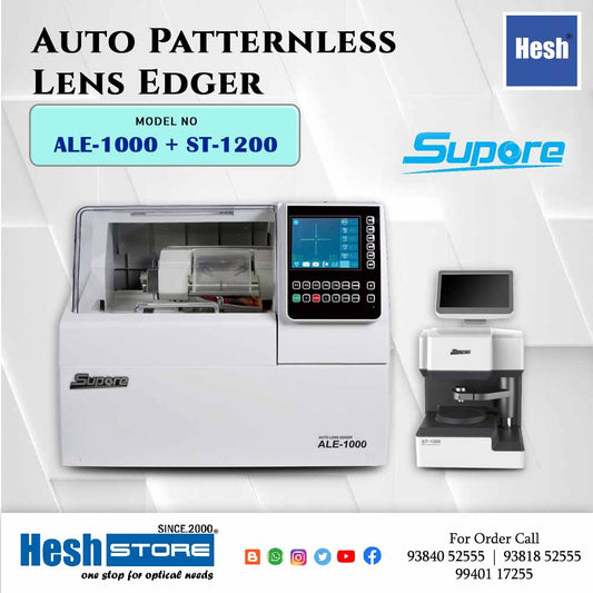 Supore ALE-1000 + ST-1200 Auto Patternless Optical Lens Edger Machine