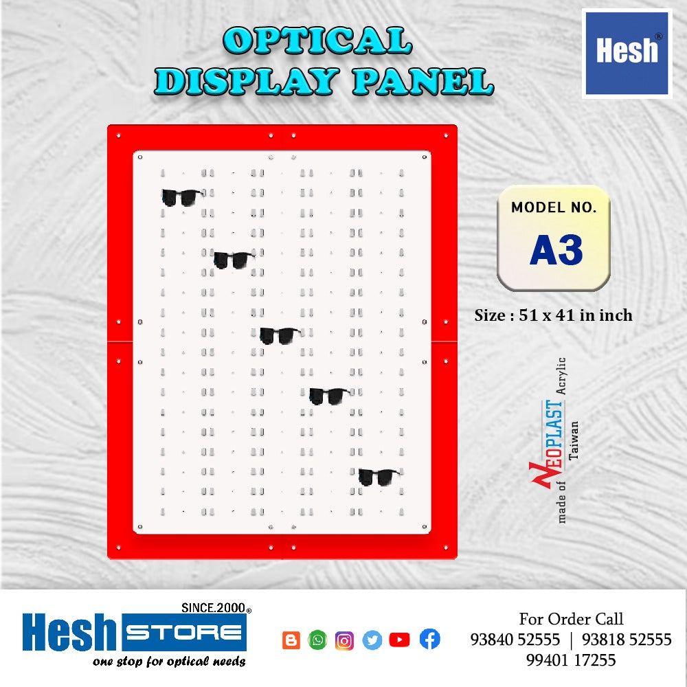Optical Acrylic Wall Display - A3
