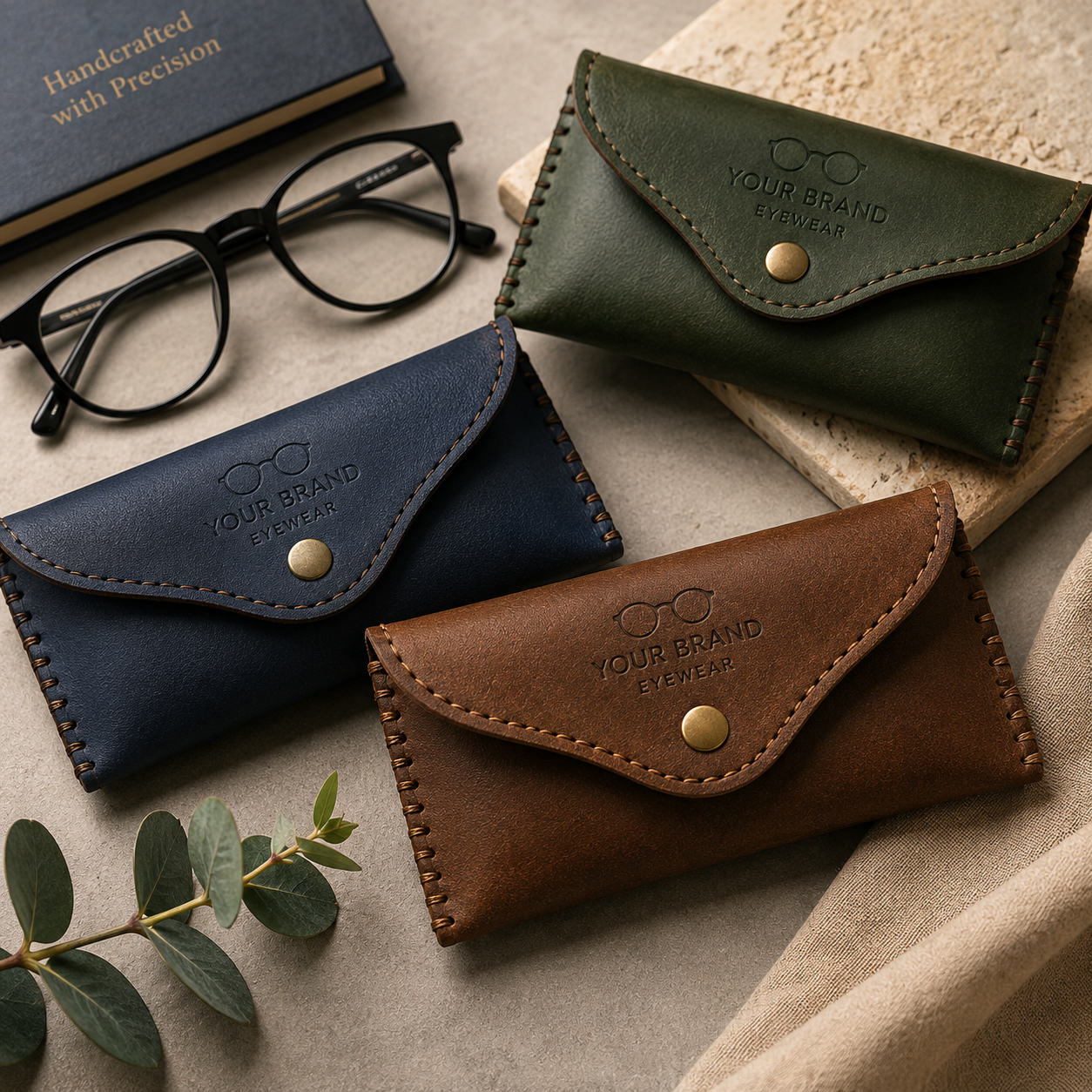 handcrafted spectacle pouch luxury