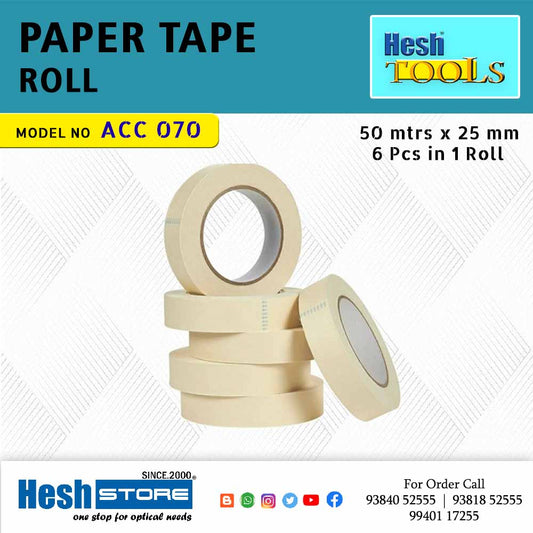 Paper Tape Roll 50 mtr x 24 mm - 5 Pcs - ACC 070