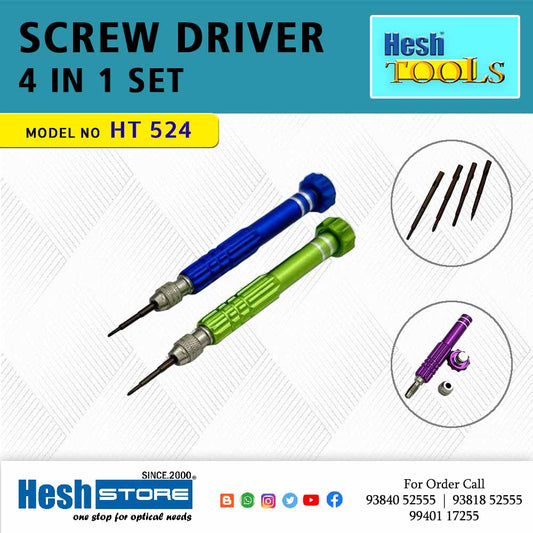 4 in 1 Screw Driver Set - HT 524