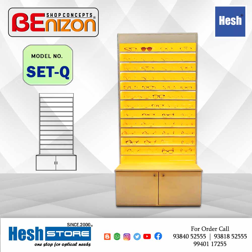 Optical Showcase Shelf Display Stand - SET Q
